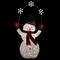 5ft. LED Snowman Holding Snowflakes Outdoor Christmas Decoration